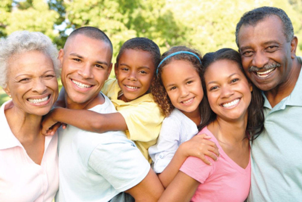 family smiling